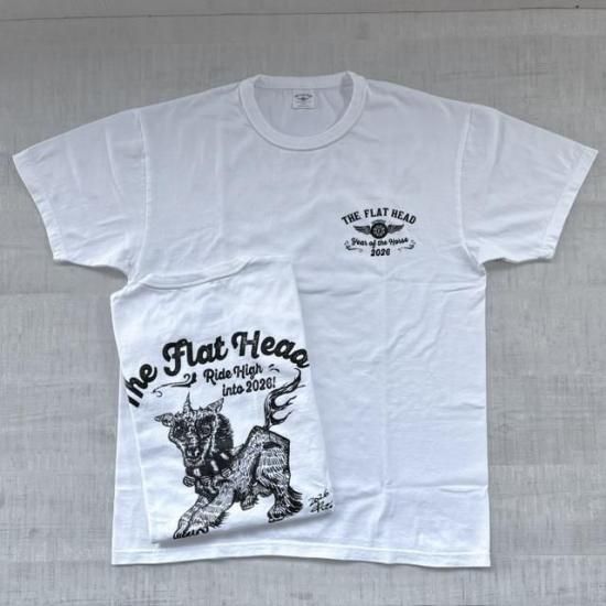 小松美羽×THE FLAT HEAD 2026年干支Tシャツ”午” 〈FN-THC-KM17