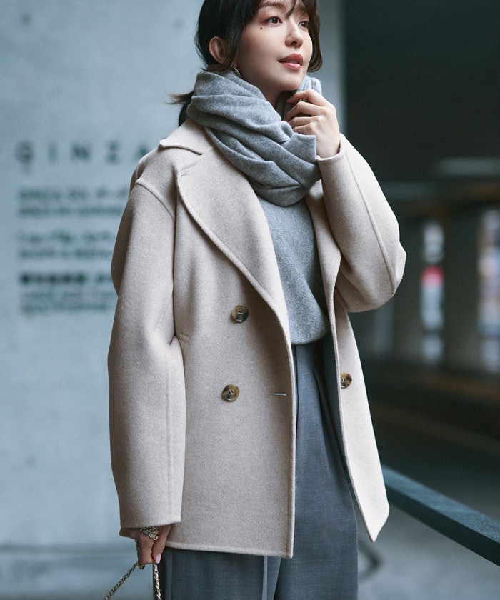 滝沢眞規子さん着用】MANTECOPureリバー Pコート(507416332)｜阪急