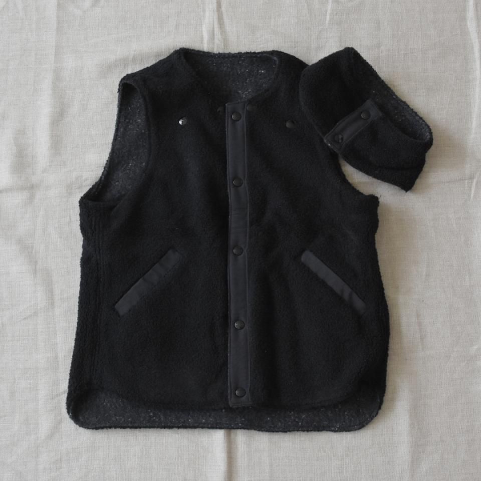 SASSAFRAS（ササフラス）CRAZY GARDENER VEST Blanket ブラック（ウール）