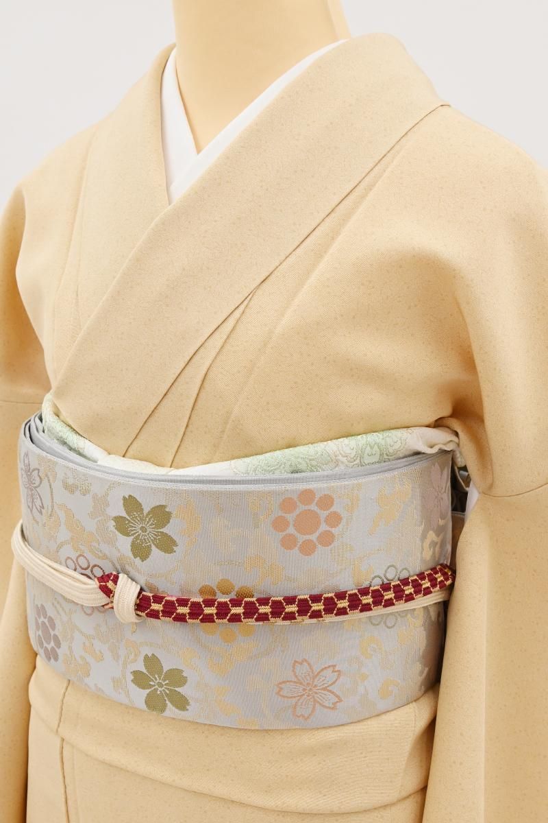 銀座【C-3390】江戸小紋 淡香色 桐文:身丈157/裄66.5 - 銀座きもの青木