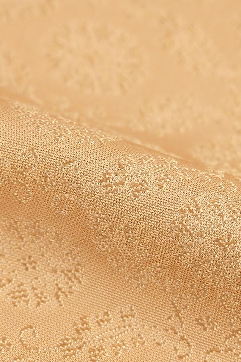 あおき【C-3442】色無地 丁子染色 有職文の地紋（落款入） :身丈165.5