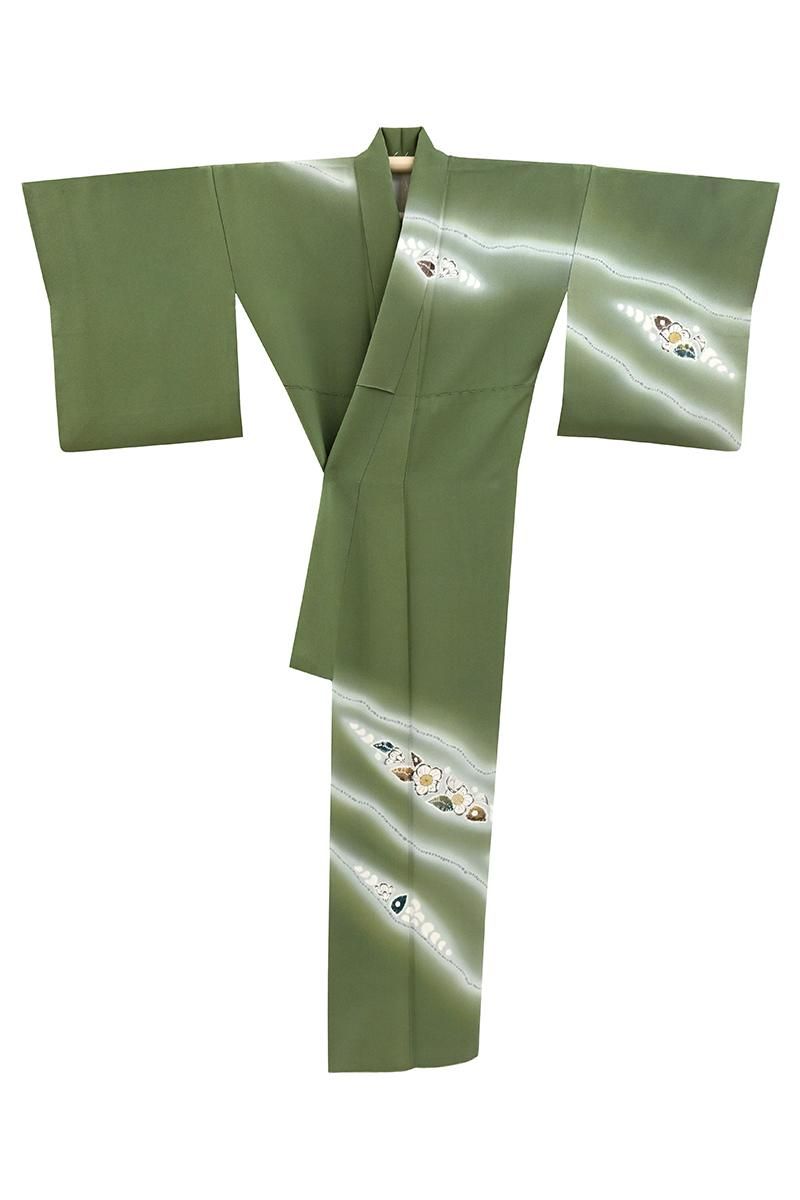 銀座【着物4739】日本工芸会正会員 小倉淳史作 訪問着（落款入）:身丈