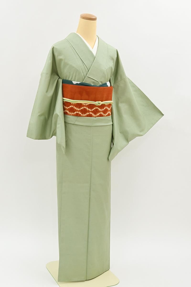 銀座【A-4184】本加賀友禅 岡本幸治 白山工房製 牛首紬地 無地 威光