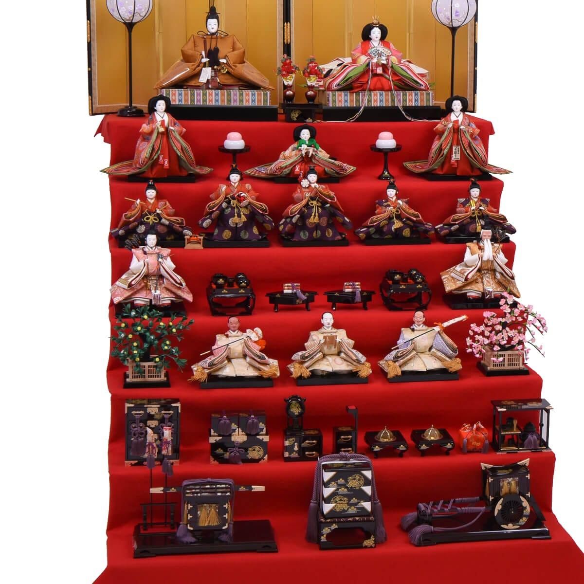 秀月 雛人形 7段セット① 雛人形 7段 秀月 豪華 ②伝統的な雛人形 7