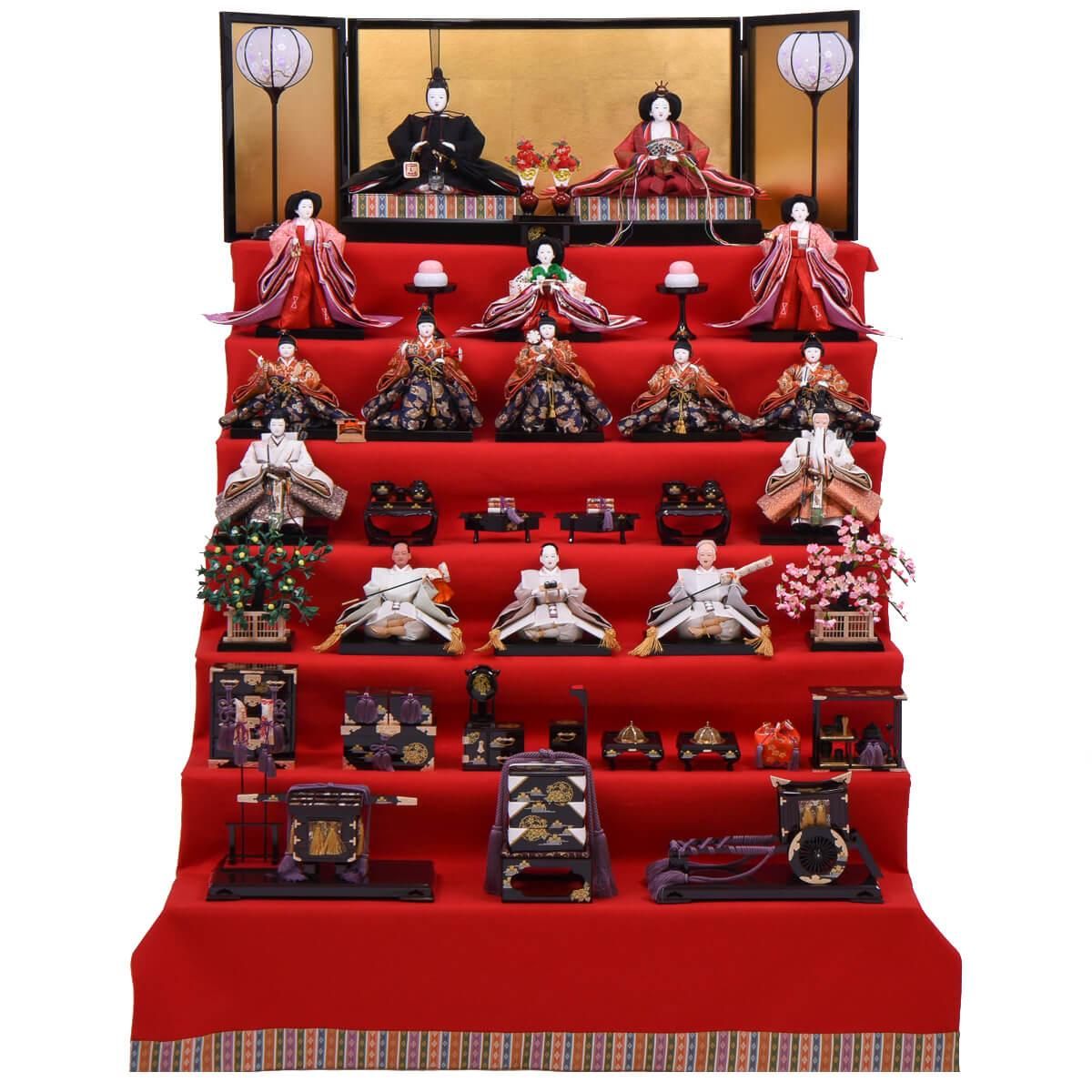 ひな人形 40号7段 十五人飾り 七段飾り 清水久遊