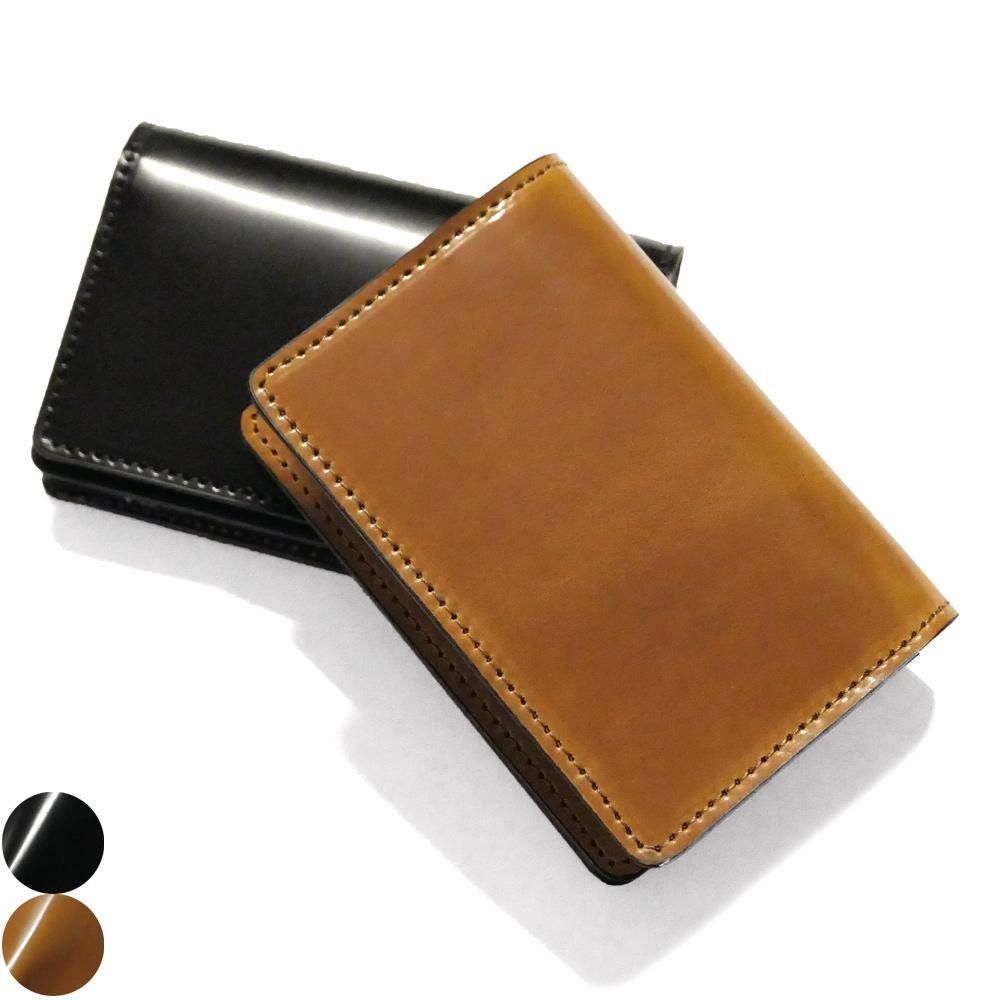 名刺入れ 名刺ケース 通しマチ型 メンズ レディース コードバン 馬革