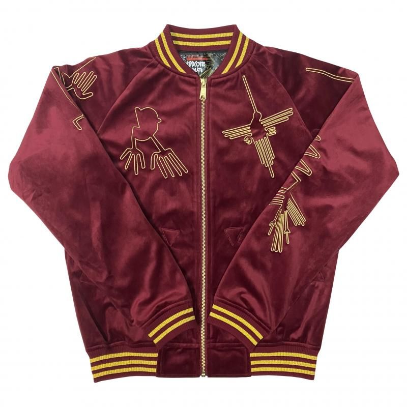 ナスカジャン2025別珍（キヌア・バーガンディ） - ホラーにプロレス