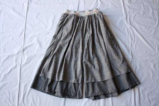 KAPITALキャピタル ガウチョ オーロラエプロンパンツ 生成り 二重 S