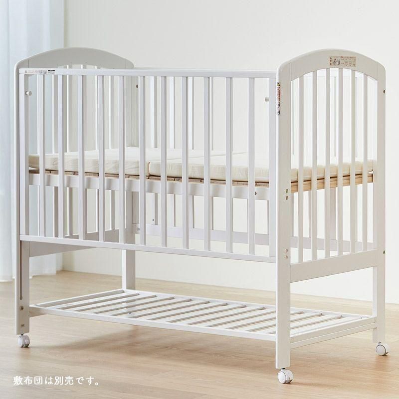 配達・引取】カトージ ハイポジションベビーベッド アーチ 白 大阪