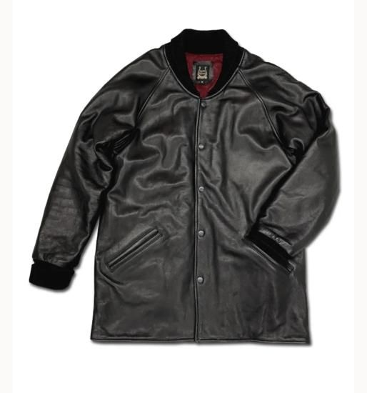 Black Leather Car Coat/レザーファラオコート - ◇Harajuku Jumpin