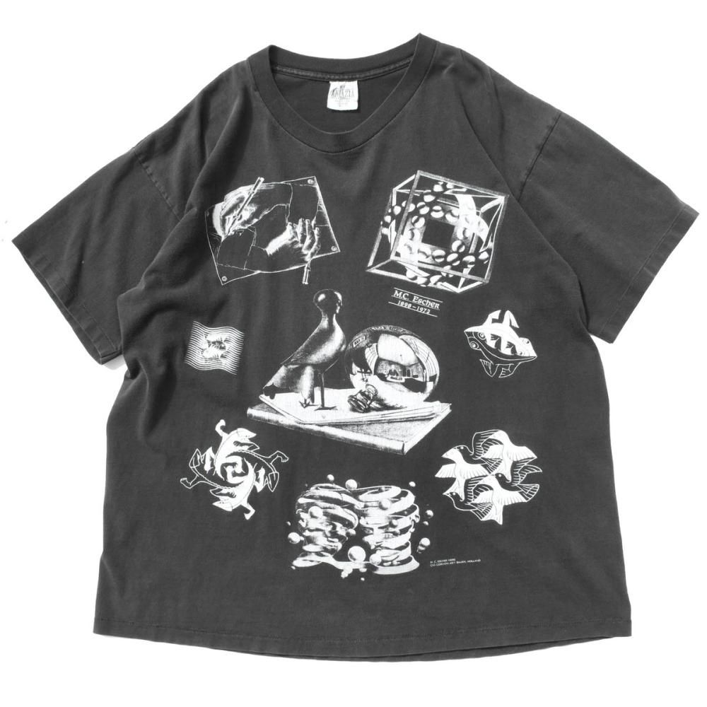 MC エッシャー ヴィンテージ T シャツ【M.C Escher Drawings】【1990s
