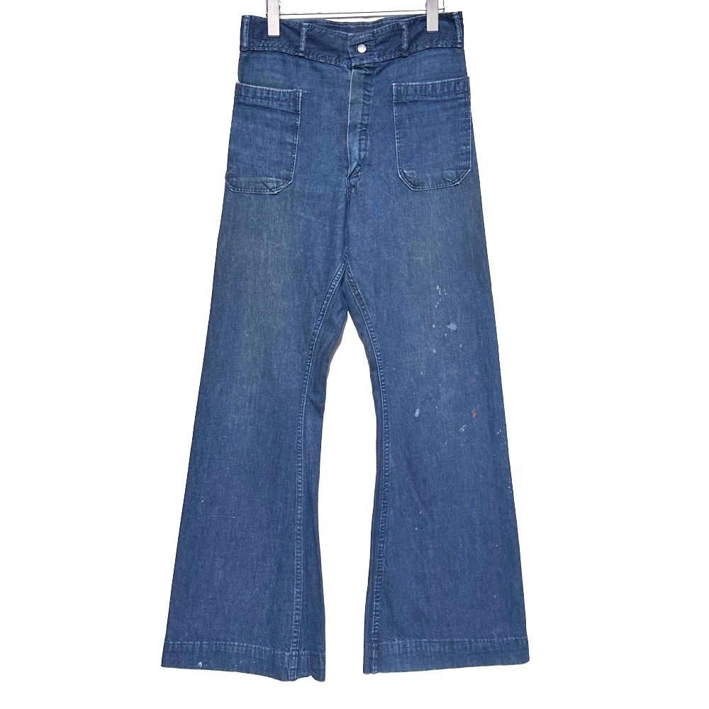 SEAFARER - USN】ヴィンテージ セーラーデニムパンツ 巻きパンツ