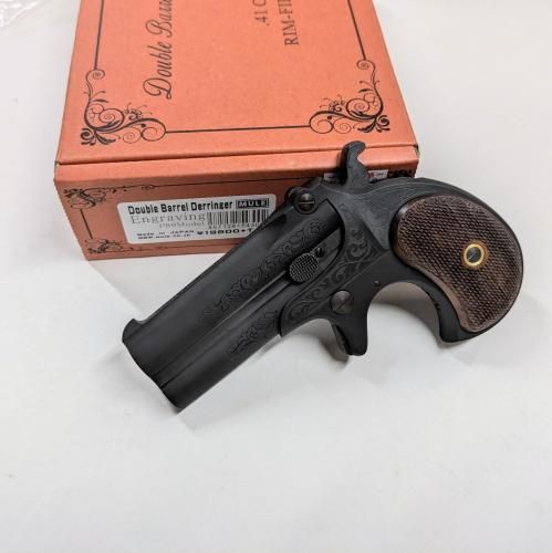 MULE ダブルバレルデリンジャー Engraving P89モデル 茶木製グリップ