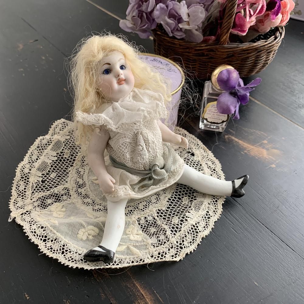 アンティーク ジャンクドロワー チャイナヘッドドール フローズン