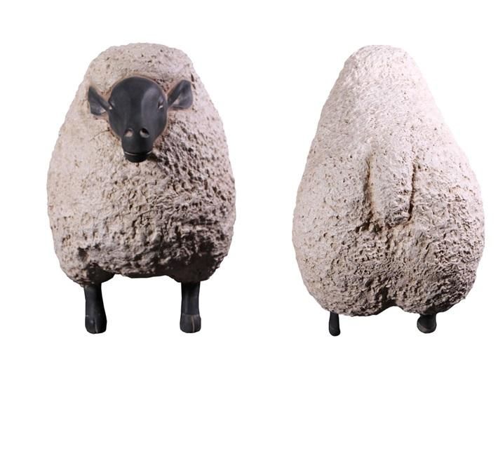 ひつじ・羊☆サフォーク種のモフモフしたヒツジのビッグオブジェ