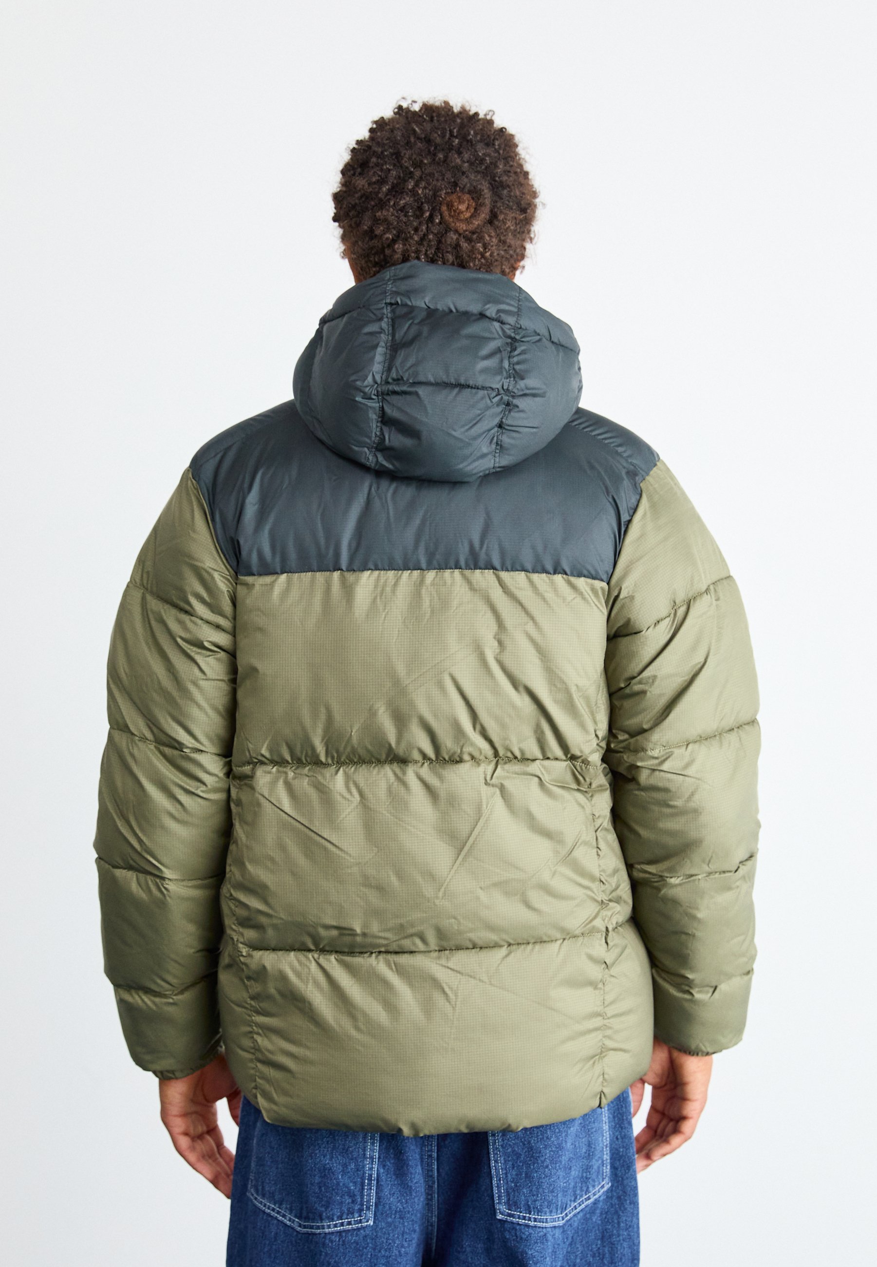 Columbia PUFFECT HOODED JACKET - Winter jacket - stone green/black