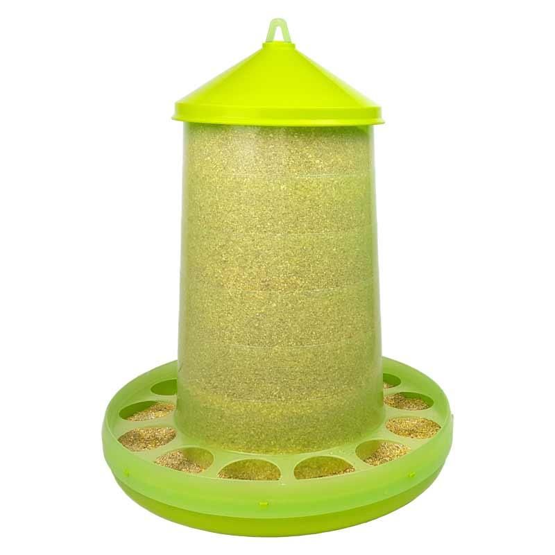 鳥用・ニワトリ用 自動給餌器 容量16Kg (クリア緑・赤) - 酸素濃度自動