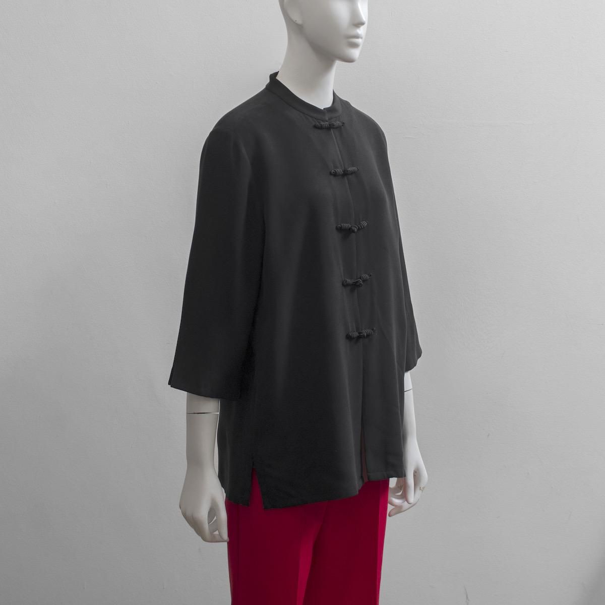 レディース] ラルフローレン シルク チャイナシャツ ブラック [Ralph