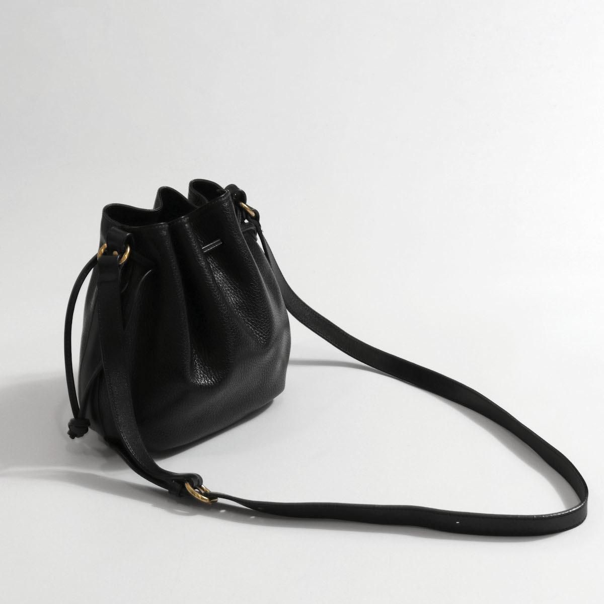 レディース] 1990s ITALY製 オールドコーチ ミニ巾着バッグ ブラック