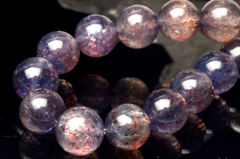 1点物】AA+☆ブラッドショット内包！ アイオライトサンストーン 8mm