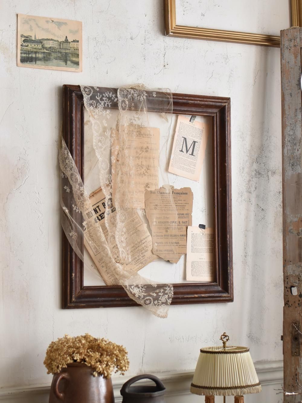 フランスアンティークインテリア 木製フレーム.L 額縁 ディスプレイ