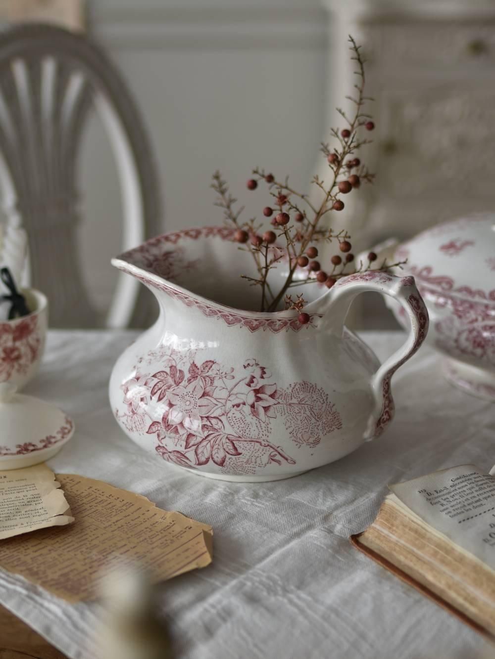 アンティークピシェ.BOUQUETS フランスアンティーク食器 クレイユ