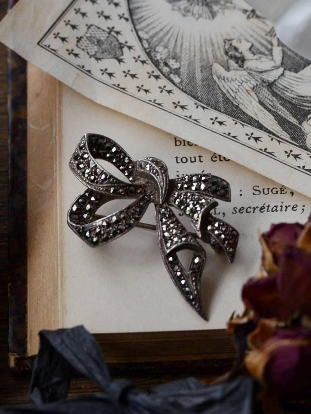 シルバー・マーカサイト ブローチ.15 イギリスヴィンテージジュエリー