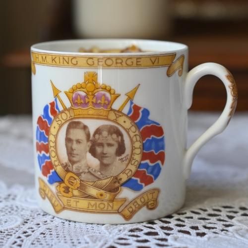 1937年 シェリー キングジョージ6世戴冠式記念の小ぶりのマグカップを