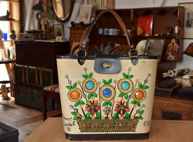 ヴィンテージバッグENID COLLINSエニッドコリンズFlower basket