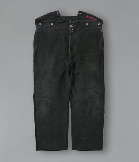 40's ブラックモールスキンフレンチワークパンツ - Fresh Service