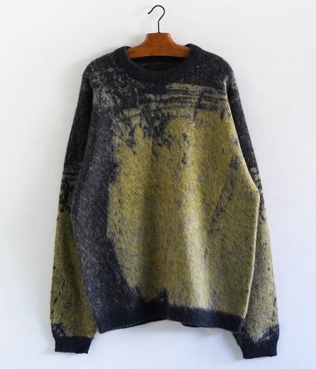 YOKE JACQUARD MOHAIR SWEATER [YELLOW] - Fresh Service NECESSARY or