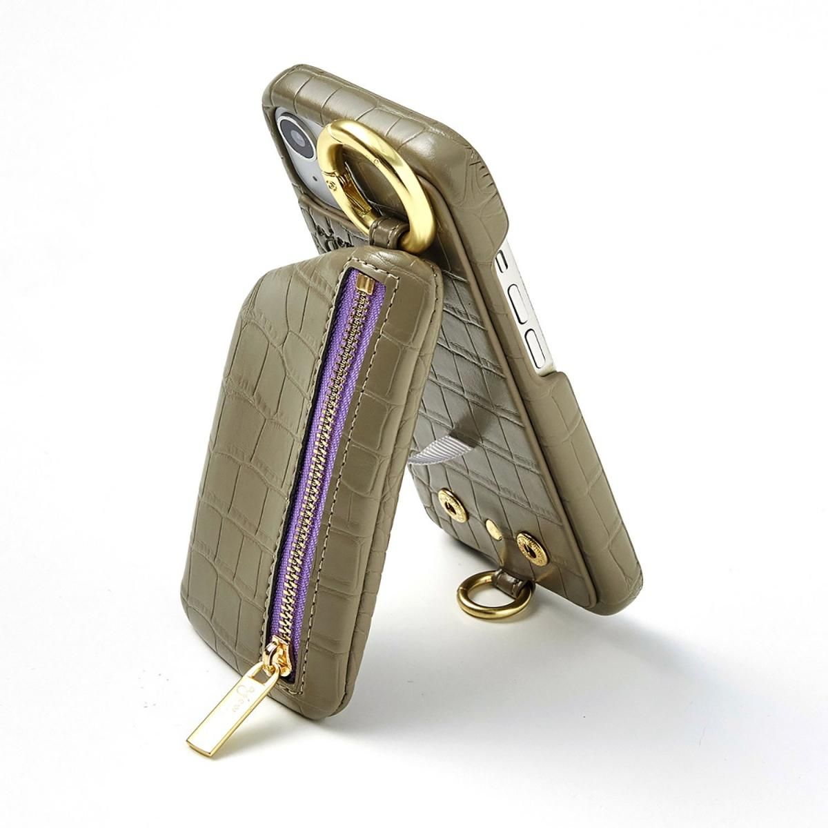 croco case | iPhone16Pro / sage green - ajew