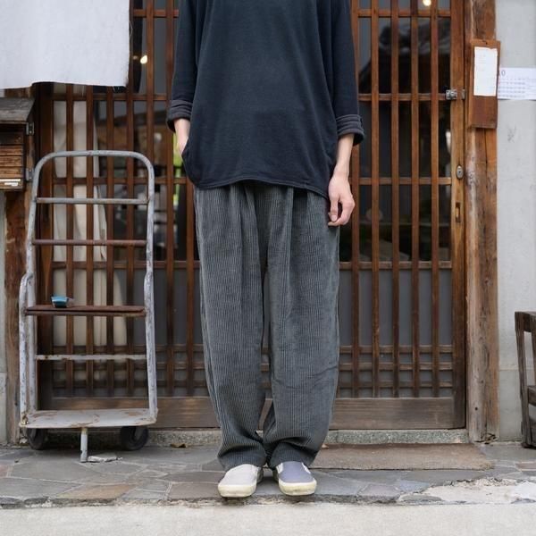 Original】mii コーデュロイパンツ（ スレートグレー / オートミール