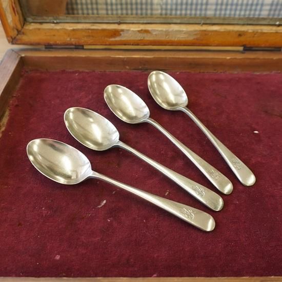 イギリス ヴィンテージ ジョージ6世 戴冠記念 スプーン 4本セット