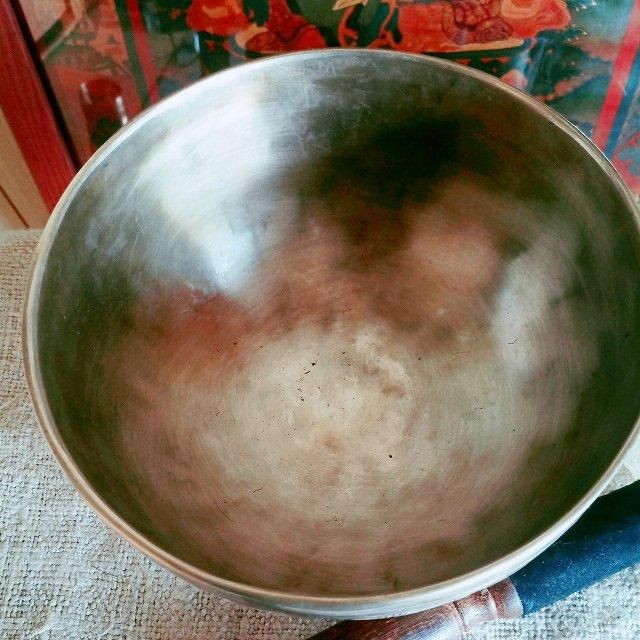 フルムーンボウル 大 直径19cm、高さ9cm、1010g (Cコード、第2チャクラ