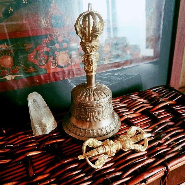 チベタン ベル＆ドルジェ set 大 ゴールド ハイクオリティ チベット