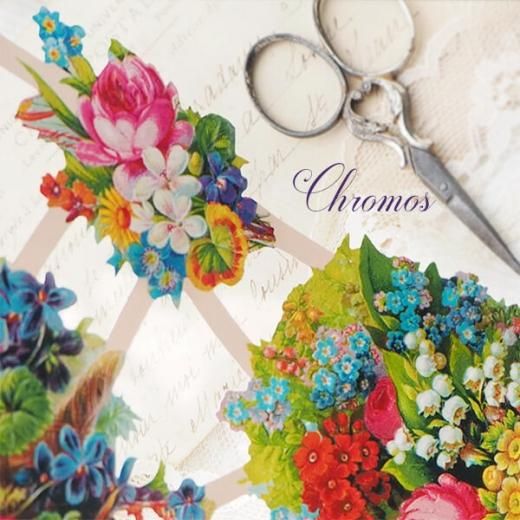 ドイツ クロモス【M】＜クラシック バラ すみれ 忘れな草 すずらん 花束 ＞