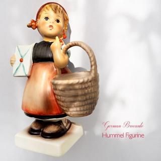 送料無料】ドイツ ヴィンテージ 陶器人形 手紙を届ける少女 フンメル