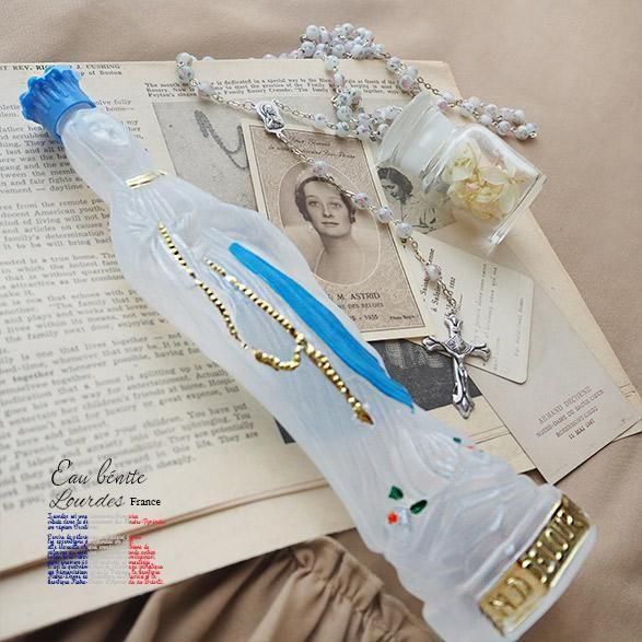 フランス直輸入】フランス ルルドの聖水入り 聖母マリア像ボトル 大型