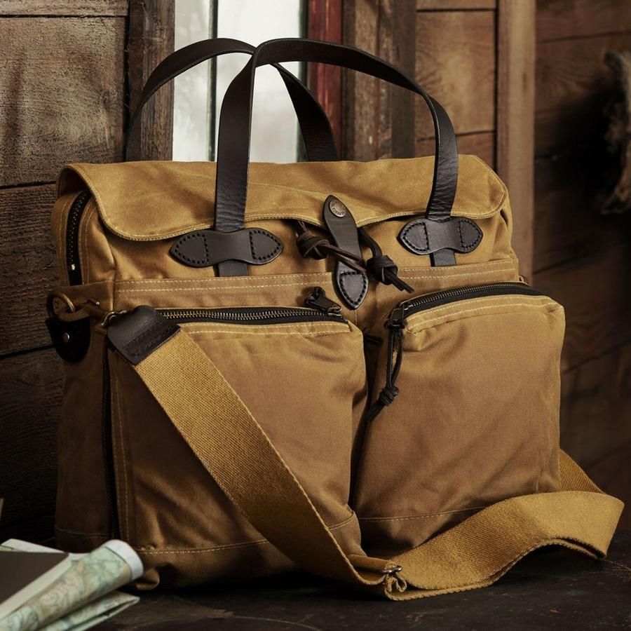 FILSON(フィルソン) 24-HOUR TIN CLOTH BRIEFCASE DARK TAN / 24アワー
