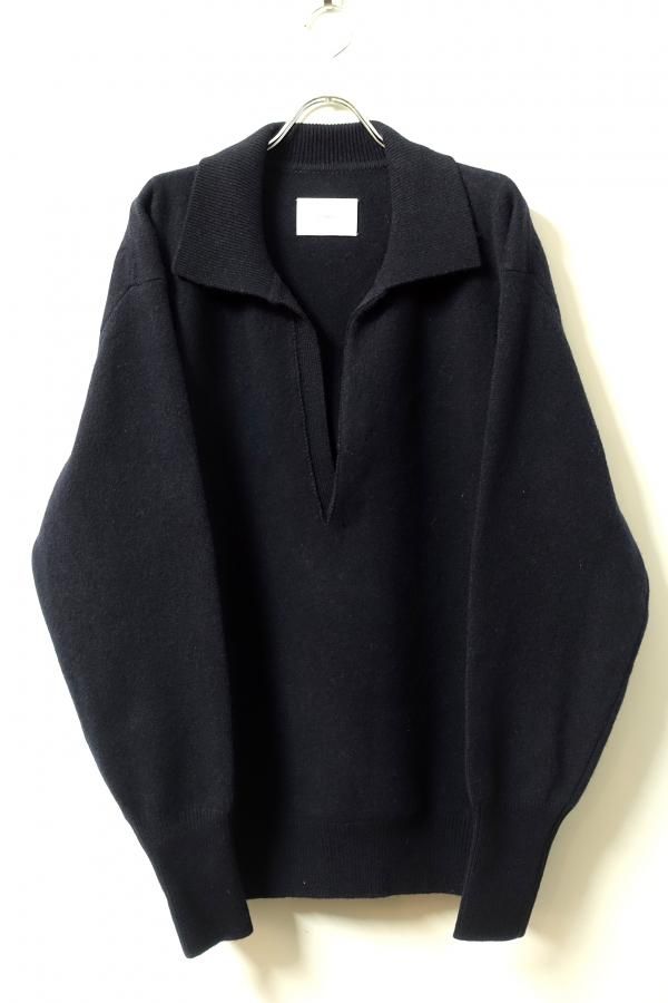 ssstein(シュタイン)/EXTRA FINE WOOL KNIT SKIPPER LS/DARK NAVY 通販
