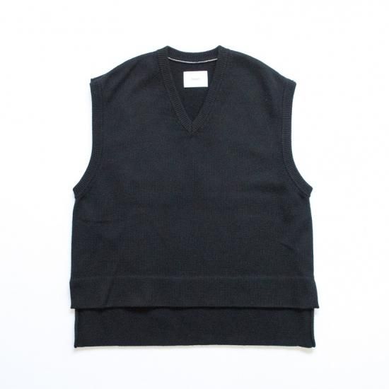 stein(シュタイン)/BACK DOUBLE KNIT VEST/Black 通販 取り扱い