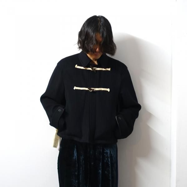 SHINYAKOZUKA(シンヤコズカ)/DUFFLE JK WITH NO BIJOU/BLACK 通販