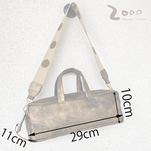 DEUX MILLE：シープレザー2wayショルダー（ドット刺繍ベルト）【GL】