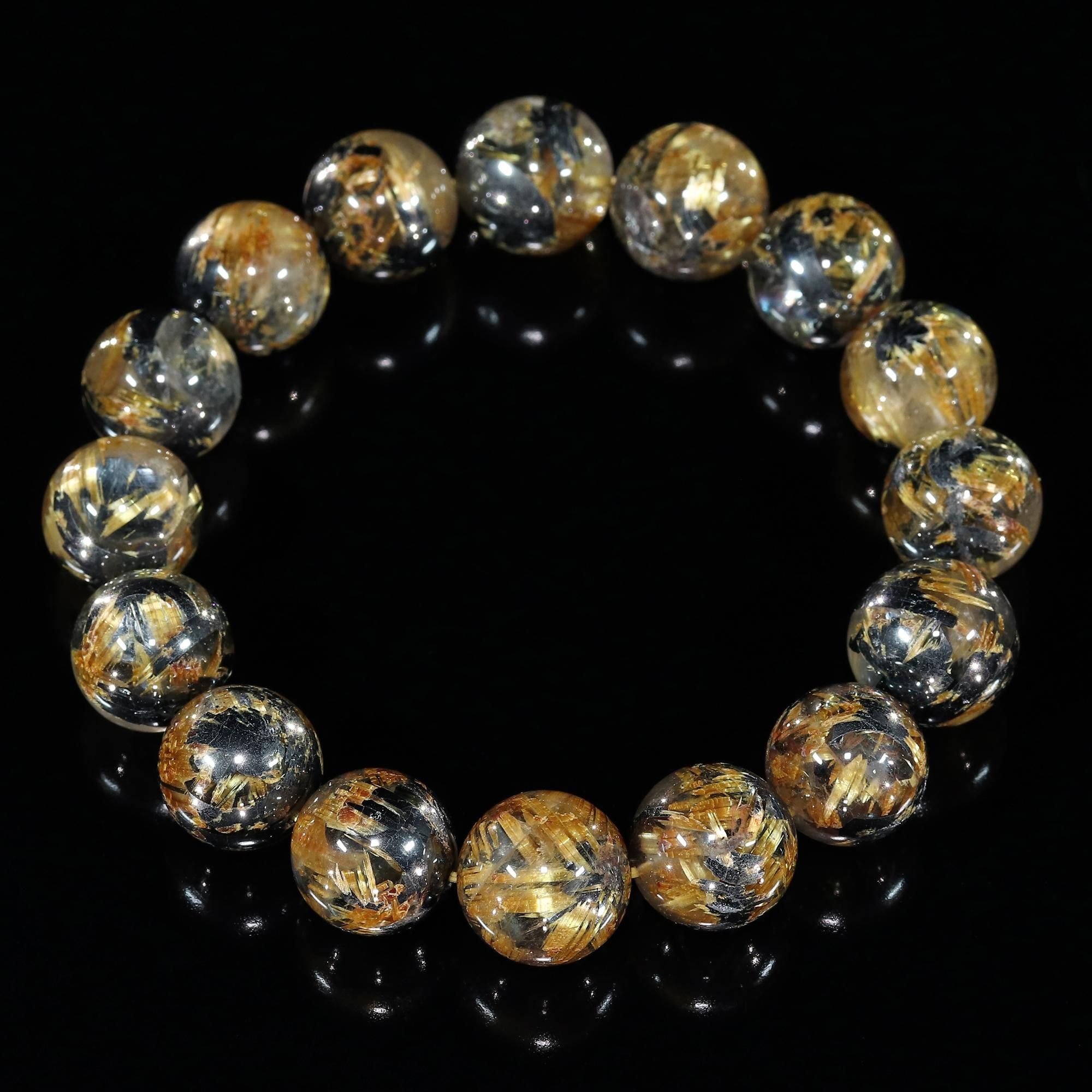 最高品質/力強さを感じる群晶タイプ】太陽放射タイチンルチルクォーツ