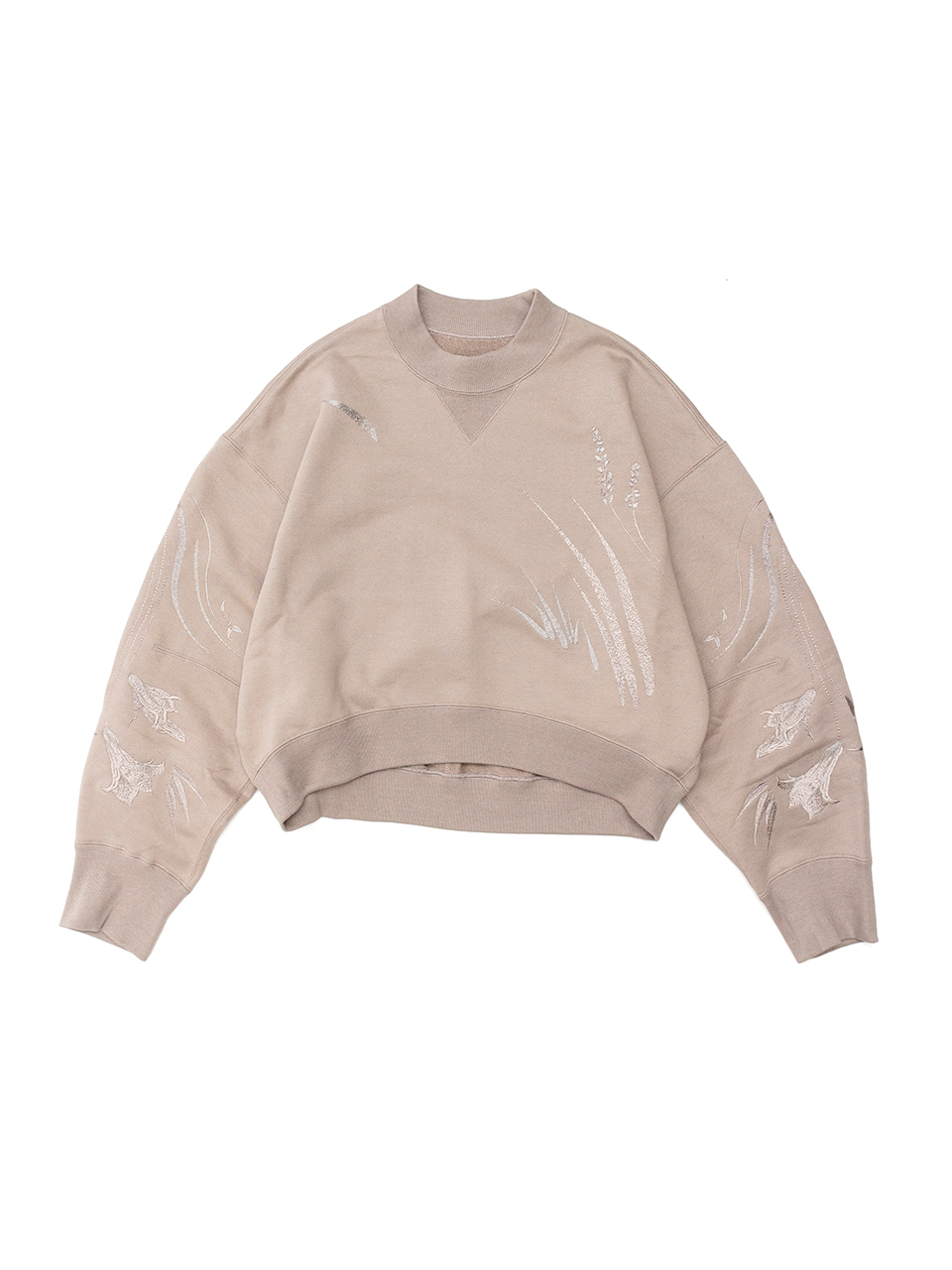 Floral Motif Embroidered Sweatshirts-フローラルモチーフエンブロイ