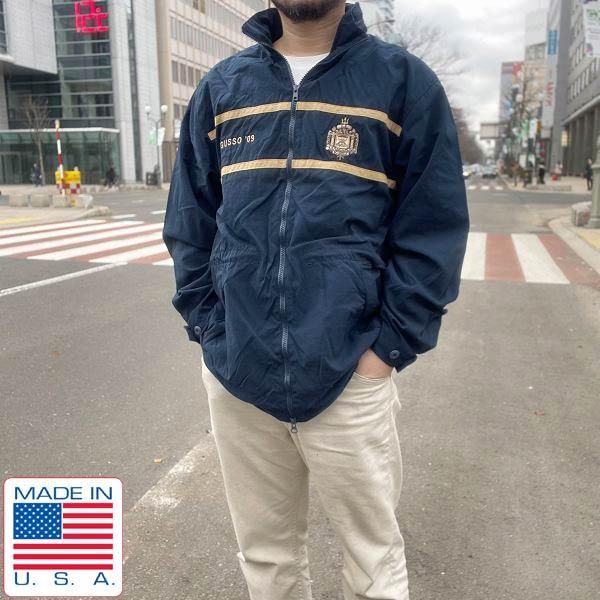 希少 USA製 実物 米軍 NAVY USNA ナイロンジャケット 紺系 M ウィンド