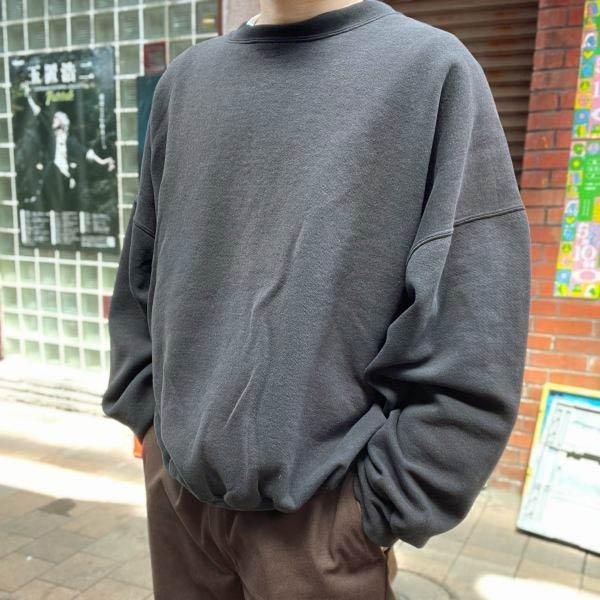 80s-90s ビンテージ フェード ブラック スウェット XXXL