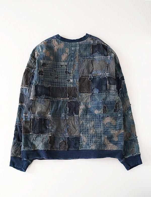 KAPITAL - IDG裏毛×BORO 2TONE BIGスウェット - BLUE NEON