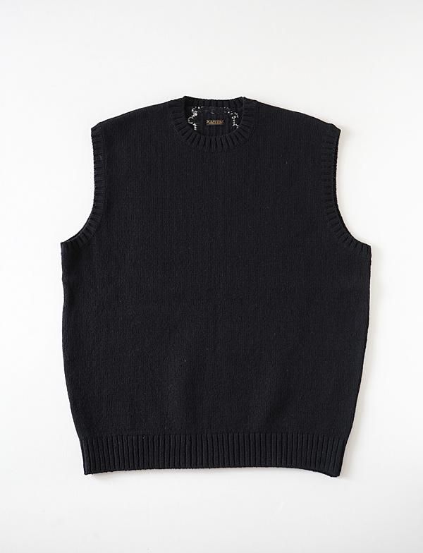 KAPITAL - 5G ウール BONEベスト - BLUE NEON